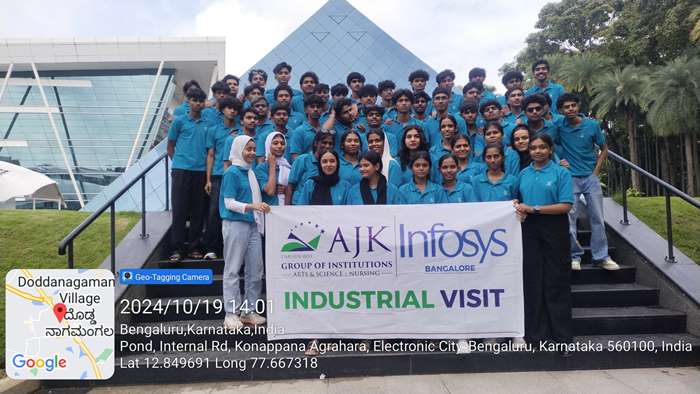 AJK College Students industrial visit to Infosys Bangalore 1